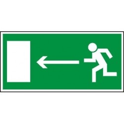 EG-tablice „Kierunek do wyjścia drogi ewakuacyjnej (w lewo)”