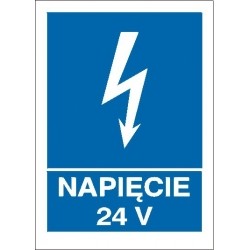 EG-tablice „Napięcie 24 V” pionowa