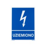Tablica pionowa EG „Uziemiono” – oznaczenie uziemienia dla instalacji elektroenergetycznych