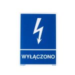 EG-tablica pionowa „Wyłączono” – znak elektryczny informacyjny