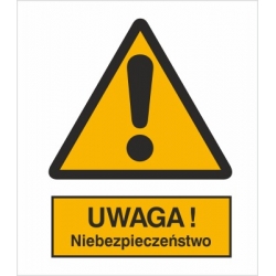 EG-tablice „Uwaga! Niebezpieczeństwo” Naklejka