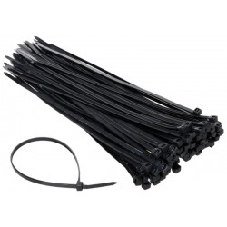 Czarne opaski kablowe z poliamidu 6,6 - opakowanie