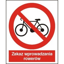 EG-tablice „Zakaz wprowadzania rowerów”