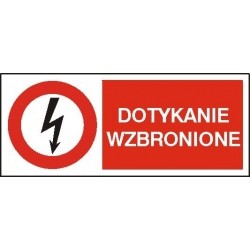 EG-tablice „Dotykanie wzbronione” pozioma