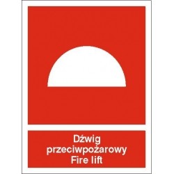 EG-tablice „Dźwig przeciwpożarowy Fire lift”