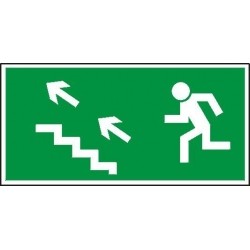 EG-tablice „Kierunek do wyjścia drogi ewakuacyjnej schodami w górę (na lewo)”