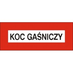 EG-tablice „Koc gaśniczy” pozioma