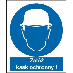 EG-tablice „Nakaz stosowania ochrony głowy”