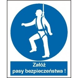 EG-tablice „Nakaz używania pasów bezpieczeństwa”
