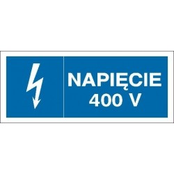 EG-tablice „Napięcie 400 V” pozioma