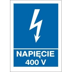 EG-tablice „Napięcie 400 V” pionowa