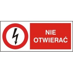 EG-tablice „Nie otwierać” pozioma