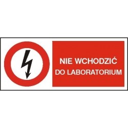 EG-tablice „Nie wchodzić do laboratorium” pozioma