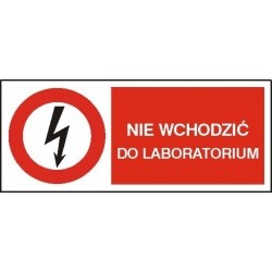 EG-tablice „Nie wchodzić do laboratorium” pozioma