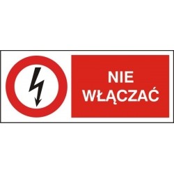 EG-tablice „Nie włączać” pozioma