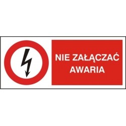 EG-tablice „Nie załączać. Awaria” pozioma