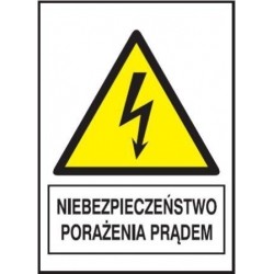 EG-tablice „Niebezpieczeństwo porażenia prądem”