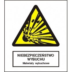 EG-tablice „Niebezpieczeństwo pożaru – Materiały wybuchowe
