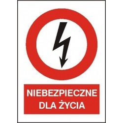 EG-tablice „Niebezpieczne dla życia” pionowa