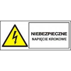 EG-tablice „Niebezpieczne napięcie krokowe”