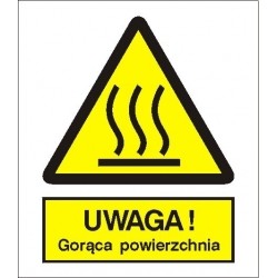 EG-tablice „Uwaga! Gorąca powierzchnia”