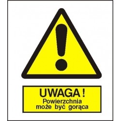 EG-tablice „Uwaga! Powierzchnia może być gorąca”