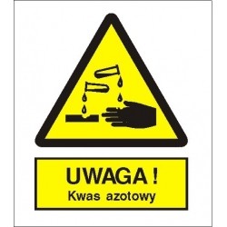 EG-tablice „Ostrzeżenie przed kwasem azotowym”