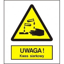 EG-tablice „Ostrzeżenie przed kwasem siarkowym”