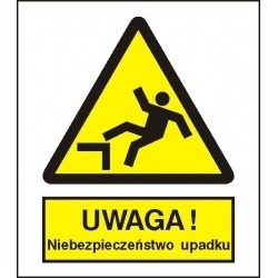 EG-tablice „Ostrzeżenie przed niebezpieczeństwem upadku”
