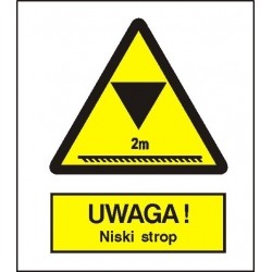 EG-tablice „Ostrzeżenie przed ograniczeniem wysokości”