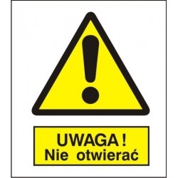 EG-tablice „Ostrzeżenie przed otwarciem”