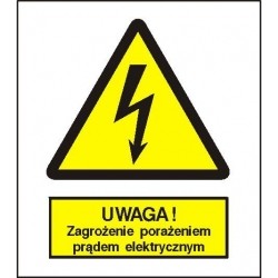 EG-tablice „Ostrzeżenie przed porażeniem prądem elektrycznym”