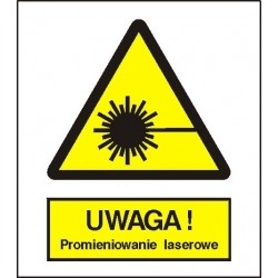 EG-tablice „Ostrzeżenie przed promieniami laserowymi”