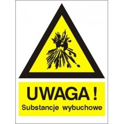 EG-tablice „Ostrzeżenie przed substancjami wybuchowymi”