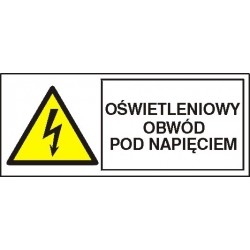 EG-tablice „Oświetleniowy obwód pod napięciem” pozioma