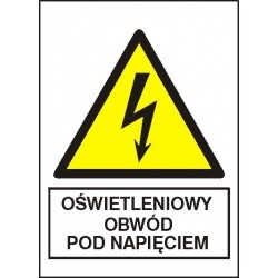 EG-tablice „Oświetleniowy obwód pod napięciem”
