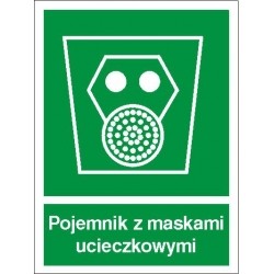 EG-tablice „Pojemnik z maskami ucieczkowymi”