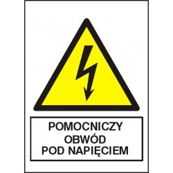 EG-tablice „Pomocniczy obwód pod napięciem” pionowa