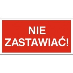 EG-tablice „Nie zastawiać!” pozioma