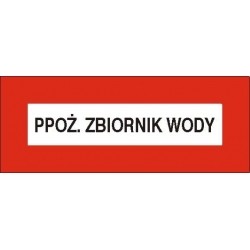 EG-tablice „Ppoż. zbiornik wody”