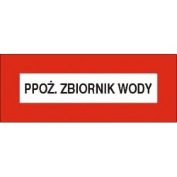 EG-tablice „Ppoż. zbiornik wody”