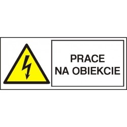 EG-tablice „Prace na obiekcie” pozioma