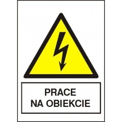 EG-tablice „Prace na obiekcie” pionowa