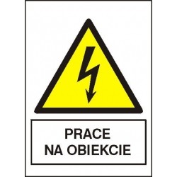 EG-tablice „Prace na obiekcie” pionowa