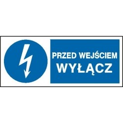 EG-tablice „Przed wejściem wyłącz” pozioma