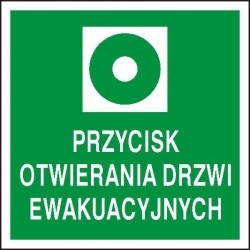 EG-tablice „Przycisk otwierania drzwi ewakuacyjnych”