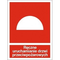 EG-tablice „Ręczne uruchamianie drzwi przeciwpożarowych”