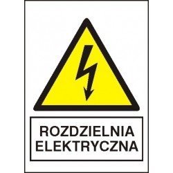 EG-tablice „Rozdzielnia elektryczna” ostrzegawcza