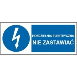 EG-tablice „Rozdzielnia elektryczna Nie zastawiać” pozioma