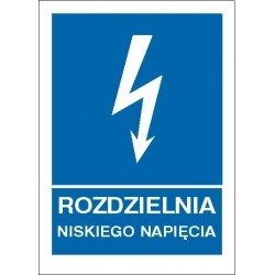 EG-tablice „Rozdzielnia niskiego napięcia” pionowa